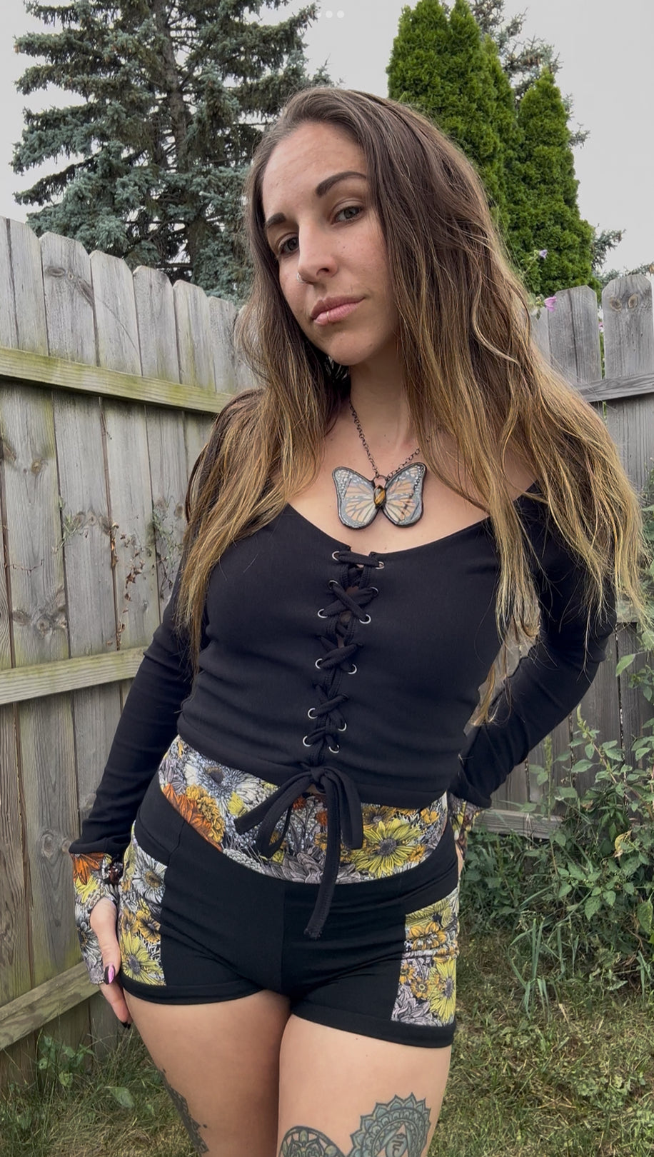 SMALL Fall Flower Shorts