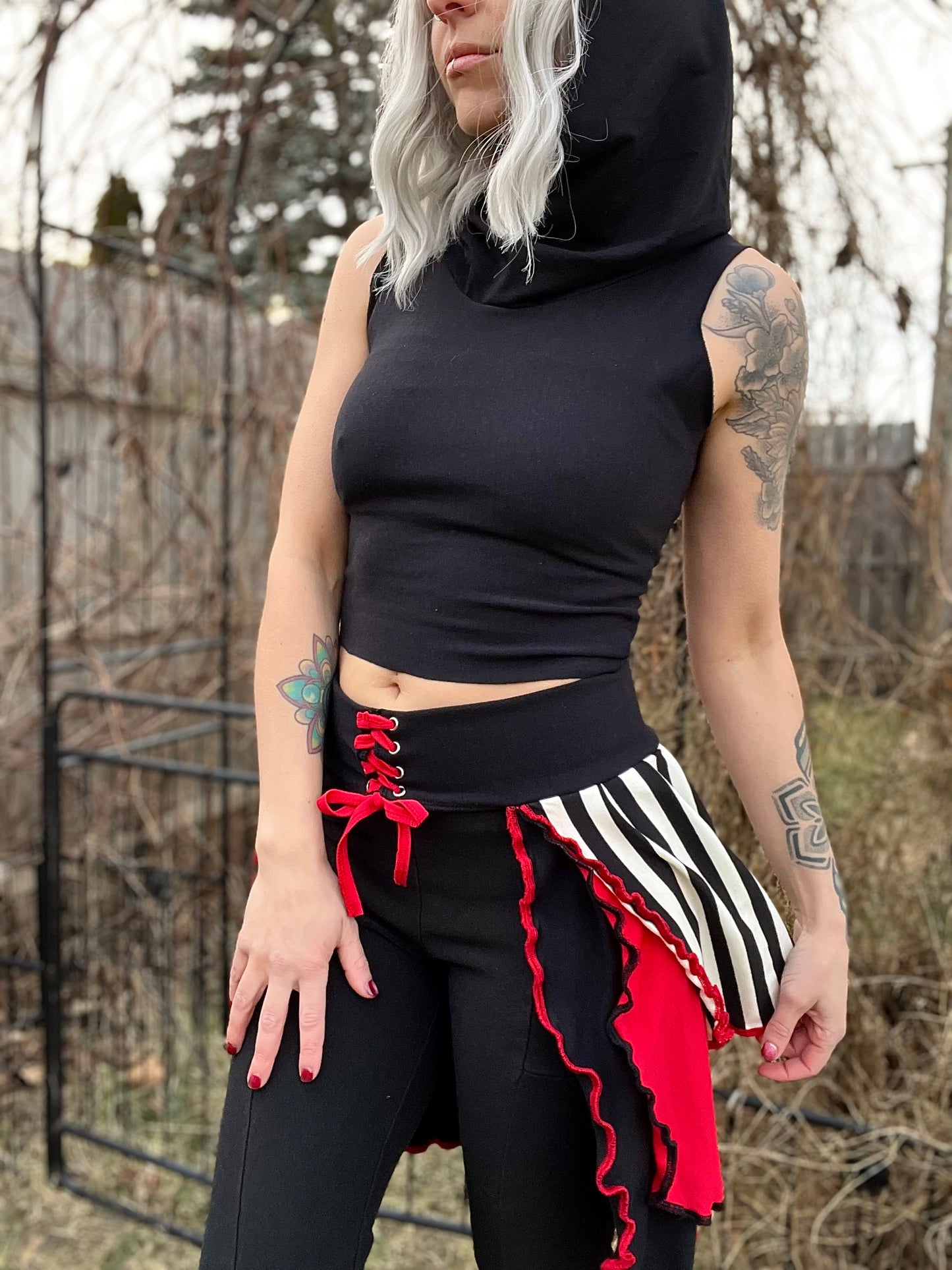 Cowl Hood Crop Top