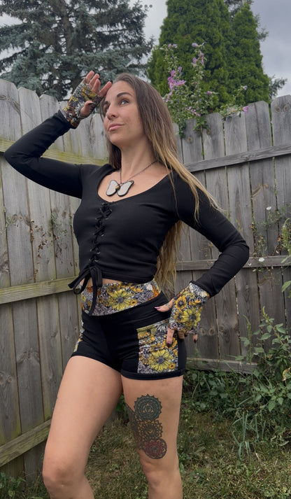 SMALL Fall Flower Shorts