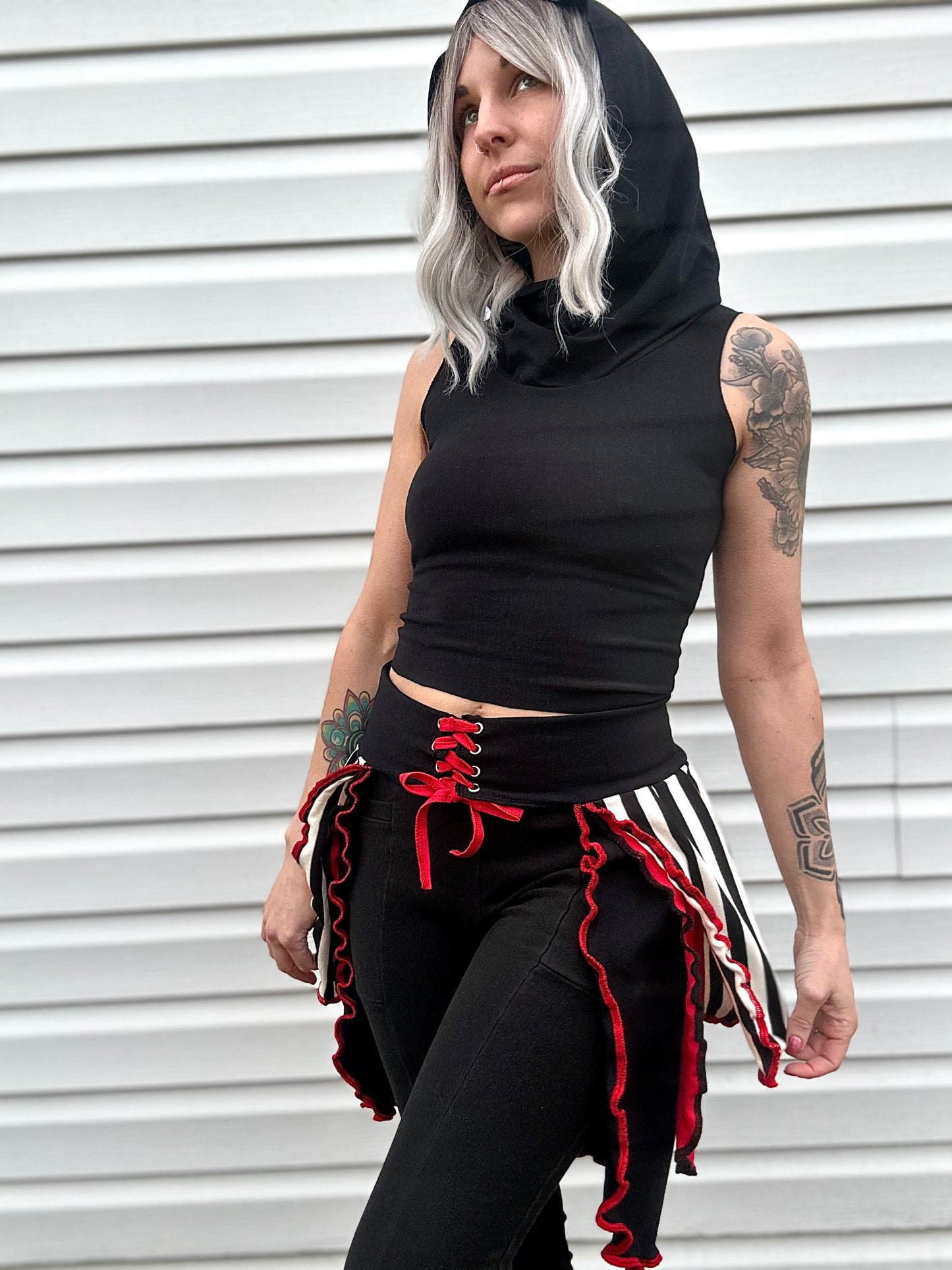 Cowl Hood Crop Top