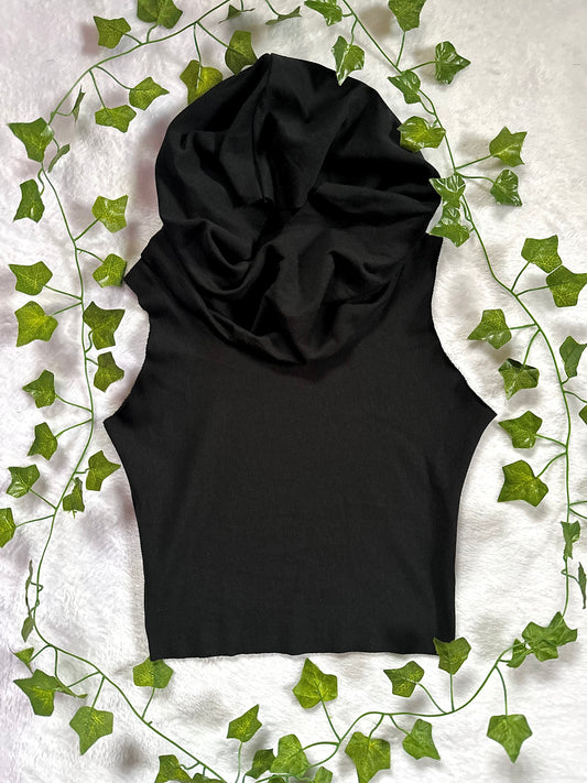 Cowl Hood Crop Top